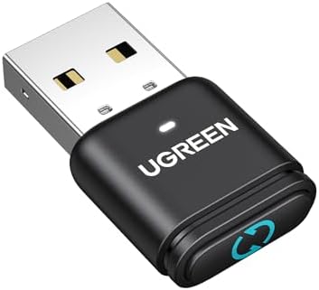 UGREEN Bluetooth 5.3 Adapter Mouse Jiggler for PC, USB Mouse Mover Work from Home Plug and Play for Windows 11 10 8.1, 2 Jiggle Modes, Compatible with Computer Laptop Keyboard Headphone Speaker