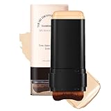 Base de Maquillaje en Barra Hidratante y Ligera 2 en 1,Base de Maquillaje en Barra,Corrector Hidratante de Cobertura Total,Hidratación,Unifica Tono de Piel crea Maquillaje Aspecto Natural,#04