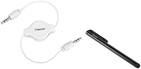 3.5mm White AUX Auxiliary Cable Cord For iPhone7 6 5 6s Plus 4 3GS+Black Stylus
