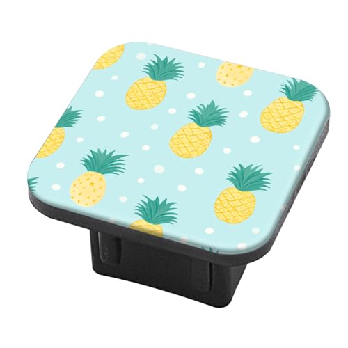 Hitch Cover Fits for 2-Inch Hitch,Cute Cartoon Style Pineapple Rubber Trailer Hitch Cover Tube Plug Insert,Car Exterior Accessories, Receiver Tube Hitch Plug
