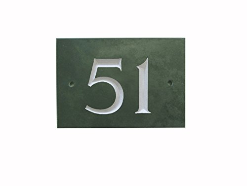 Green Slate House Number (1-99) (No 51)