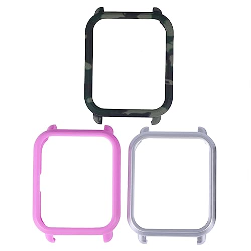 jojofuny 3pcs Protective Frame Cover Smartwatch Accessories Screen Cover Beaded Lace Trim Watch Case Face Cover Screen Bumper Cover Glass Screen Protector Case Table Youth Edition