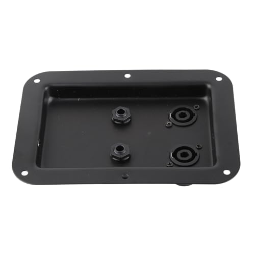 Cocoarm Boîte de Jonction Haut-parleur 4 Conducteurs avec Douilles Doubles XLR et Prises Jack 6,35mm pour équipement de Scène, Studio D'enregistrement, Remplacement D'enceintes 12, 15,