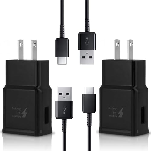 OEM Adaptive Quick Fast Charger Compatible with Xiaomi Redmi Note 13 Pro 4G Plus Full 15W Power Certified USB Type-C 5Gbps Data Cable. (2 Pack! / Black / 4FT, 1.2M)