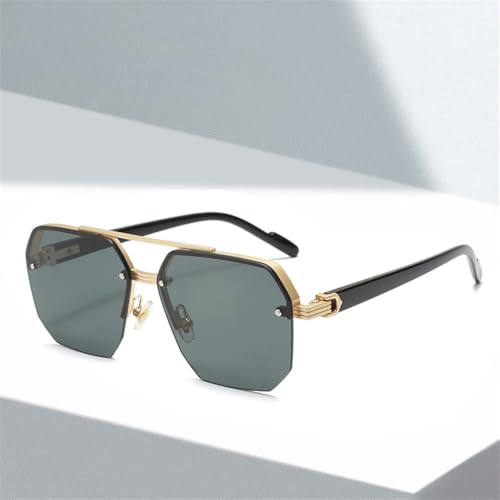 Double Bridge Rimless Shades Oversized Gradient UV400 Eyewear2