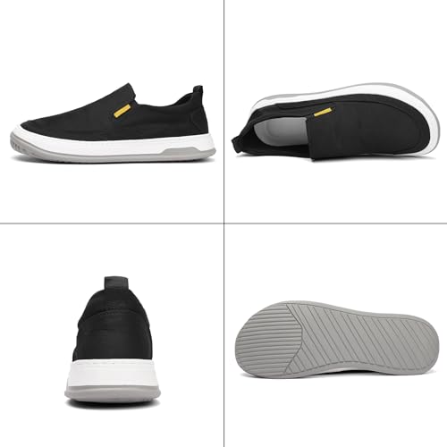 Men's Casual Canvas Loafers Classic Low Top Slip On Sneakers with Arch Support Comfortable Walking Skate Shoes3