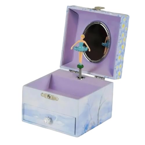 Joyero para niñas pequeñas – de música para niñas bailarinas de ballet, estuche de almacenamiento para niños, organizador de joyas musicales, regalo decorativo para dormitorio | Regalo De Cumplea