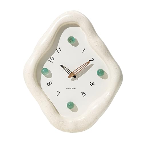 JUSTUP Wall Clock, 12 Inch Modern Wall Clock, Creative Rhombus Battery Powered Clock, Silent Clock