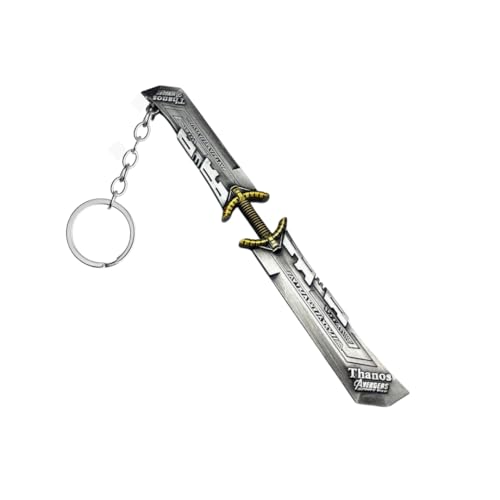 Image of Yaa Catchy Avengers Thanos hand with all Infinity Stone Gauntlet and Double-Bladed Sword KeyChain Key ring best Gift for (Thanos Lovers) Keychains
