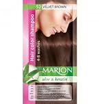 Marion Hair Color Shampoo in Sachet - Lasting 4-8 Washes - With Aloe & Keratin 52 Velvet Brown
