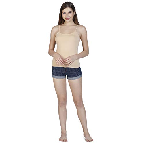 Image of Amante White Women Spaghetti Strap Modal Camisole
