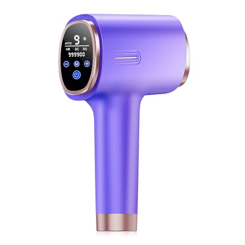 Hair Removal 21JÉpilateur à lumière pulsée avec Fonction de Refroidissement, Épilation Laser Avec Écran Tactile LCD, 9 Niveaux D'énergie, 999,900...