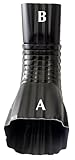 Transition Style A to B or B to A Downspout Elbow (Black, 2