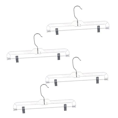 MUSISALY 4pcs Closet Hanger Telescoping Pants Hangers Thin Clips for Dresses Skirts Shirts Socks Stockings