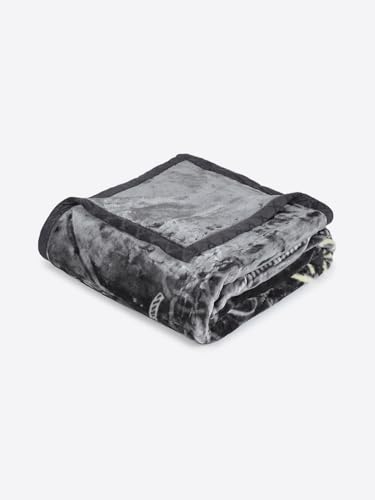 Image of Monte Carlo Double Bed Heavy Winter Blanket (160 X 220) Roman Plus 1 Ply Super Soft 550 GSM | 3 KG, (240x220 CM), Dark Grey