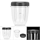 Nutribullets-Mixerbecher, ABS + PC-Nutribullets-Ersatzteile, Nutri-Bulletss-Ersatzteilset für 900-W-Mixer, inklusive 18-Unzen-, 24-Unzen- und 32-Unzen-Bechern und leicht zu (plpllaaooyue7ql-03)