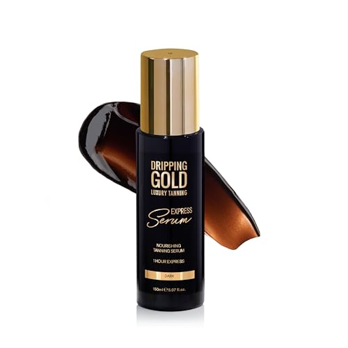 Dripping Gold Express Tanning Serum Dark, Fast-Acting Self Tanner for a Golden Glow, Hydrating & Streak-Free - Image 2
