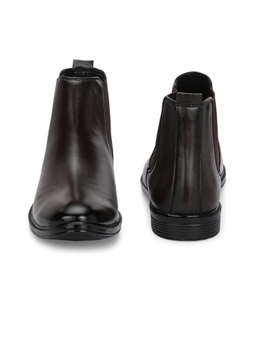 Image of AADI Men's Synthetic Leather Lightweight Comfortable Trendy Outdoor Casual Shoes Slip On Chelsea Boots
