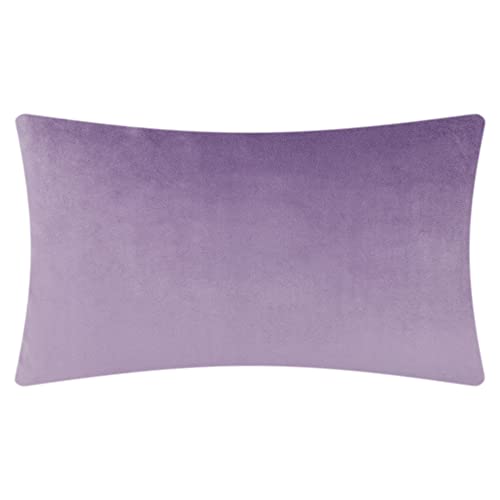 Jwh Purple Velvet Pillow Cover Decorative Stripe Throw Pillow Geometric Accent Pillow Case Rectangle Pillowcase Luxury Cushion For Bed Couch Bedroom Chair Decor Euro Sham 14 X 24 Inch Lilac #TOP1