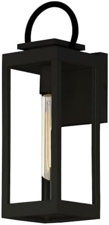 Maxim Nassau Vivex - 1 Light Outdoor Wall Lantern-16 Inches Tall and 5 Inches Wide-Black Finish