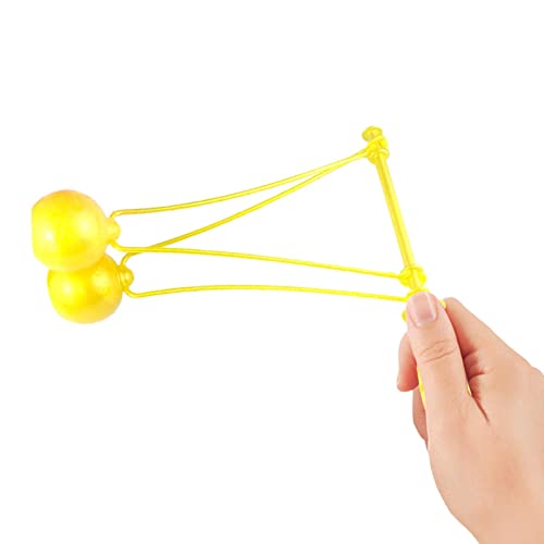 Fowybe Bolas Clackers, Bolas Clackers Knockers, con Cuerda elástica, Juguetes Bola elástica Brillante para calmar los Juguetes Choque y apretón