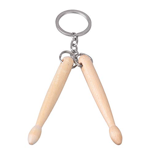 Llavero coleccionable de mini baquetas naturales resistentes, paquete de 5 miniatura 2