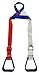 Showman Heavy Duty Red, White, and Blue Nylon Adjustable Buddy Stirrups