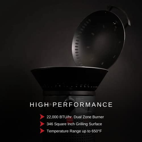 Fuego F21C-H Element Hinged Propane Gas Grill, Dark Gray #TOP3