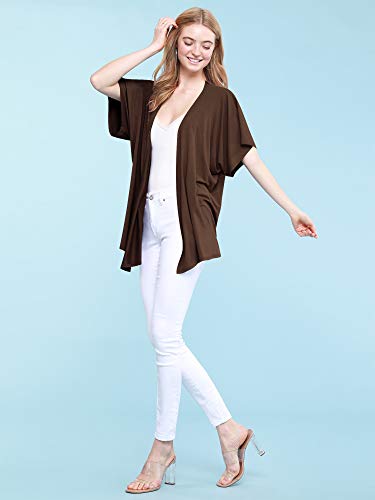 Women's Kimono Style Short Sleeve Dolman Cardigan3
