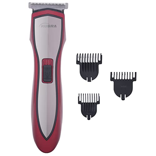 Image of Kubra KB-2035 USB Charging Rechargeable 40 minutes runtime Professional Hair Clipper for Beard and Hair Trimmer (Red)