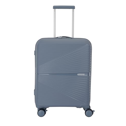 Image of American Tourister AIRCONIC2.0 SP 55 cm Small Cabin Polypropylene (PP) Hard 8 Wheels Spinner Luggage /Suitcase /Trolley Bag for Travel (Gray)