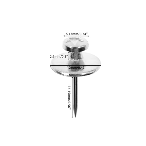 Image of Double Headed Picture Hangers Nails,TTZEZE Zinc Alloy Small Head Hanging Nail,Decorative Nail Push Pins,Small Head Hanging Photo Hook Thumb Tacks Silver 30PCS