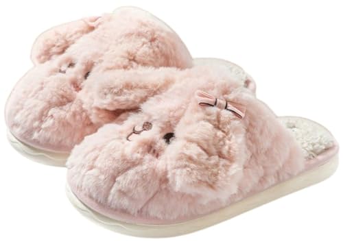 Caistre Cute Puppy Slipper for Women Warm Fluffy Winter Fall Soft Memory Foam House Slipper Cozy Fleece Lining Slides