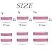 ZEJIA 5 Gram Sample Containers with Lids, Mini Makeup Containers, Empty Plastic Travel Cosmetic Containers with Labels(50 Count, Pink Lid)
