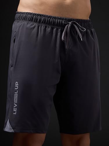 Image of TECHNOSPORT Mens Regular Fit Solid Shorts for Gym, Workout & Sports with Anti Microbial, Techno Dry