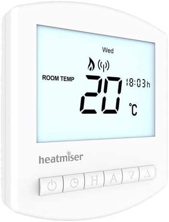 Heatmiser Wireless Thermostat Slimline-RF V3, white