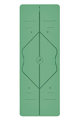 Liforme Yogamat - milieuvriendelijk rubber - groen - yoga fitness mat - met yogatas