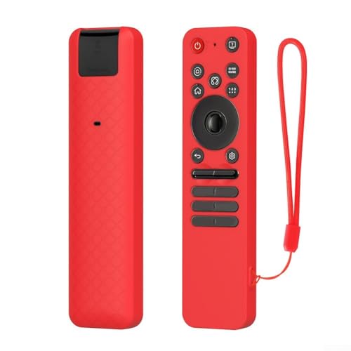 MeevrgR Funda protectora ligera de silicona para mando a distancia LG MR25GA con diseño anticaídas, compatible con control remoto de la serie SmartTV 2025, negro, azul, verde y rojo (rojo)