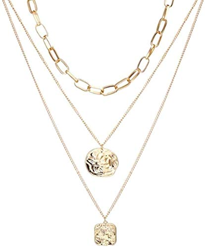 Preisvergleich Produktbild CKAWM Halskette Schmuck Frau Anhänger Frauen Schmetterling Muschel Perle Mondkette Lange Halskette Geschichtete Halskette