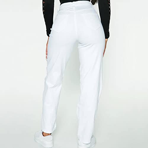 Jeans stretch haute élasticité blanc pour vos sorties d'été