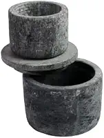 Manteigueira Francesa Redonda Servir Decorar Pedra Sabão 9cm