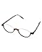 NYFASHION101 Unisex Half Frame Semi Rimless Oval Reading Glasses - BR, 1.0