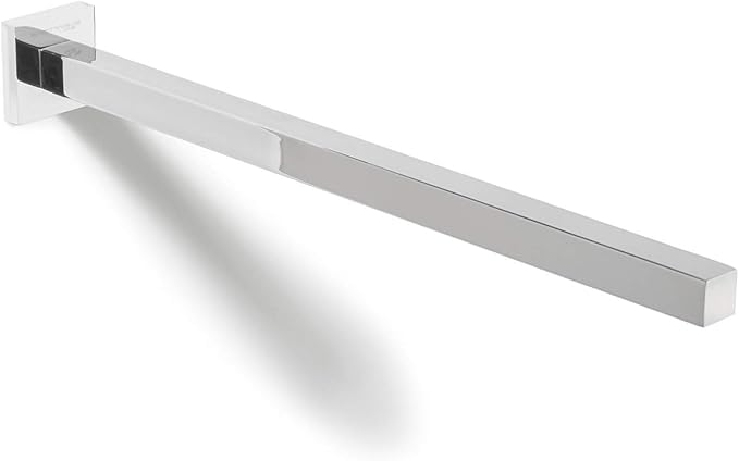 Toallero de perforación SUS304 de acero inoxidable para toallas de baño, rectangular, inoxidable, barra de toalla de baño con un solo brazo para baño y cocina