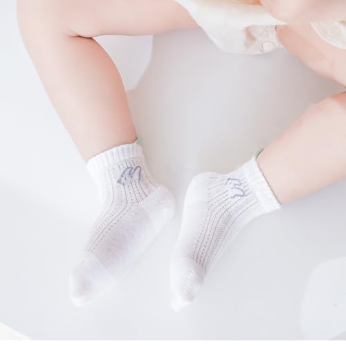 Toddler Socks, Girls Ankle School Socks Soft Breathable Hosiery Multiple Size Machine Washable Kids Short Sock3