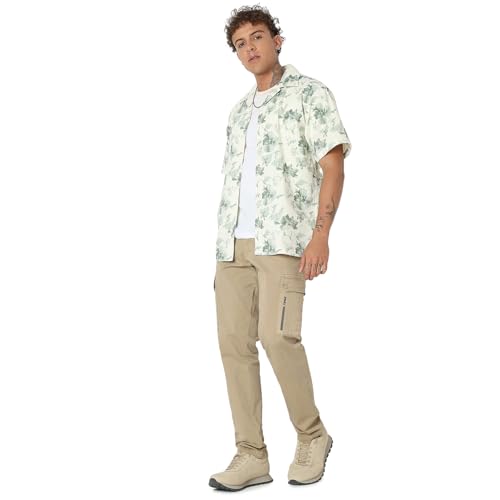 Image of Spykar Men's Relaxed Fit N /A Half Sleeve Printed Casual Shirts
