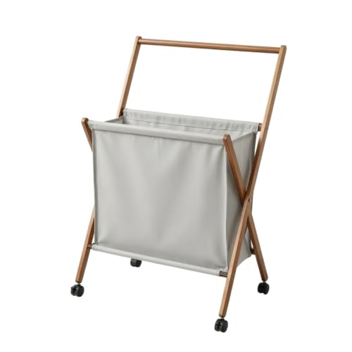 Cesto de ropa con ruedas de gran capacidad y diseño compacto ahorra espacio 2