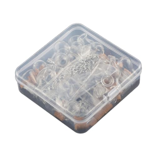 30Pcs Beautiful Glass Bottle Ornament with Cork Stoppers for Parties Decoration