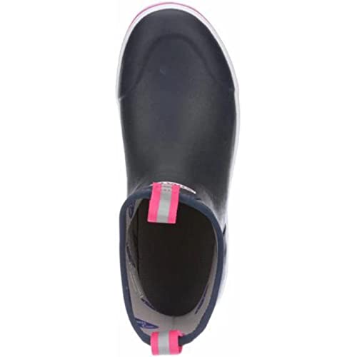 Image of XTRATUF Women's 6 Inch Ankle Deck Boot, Navy /Pink, 6