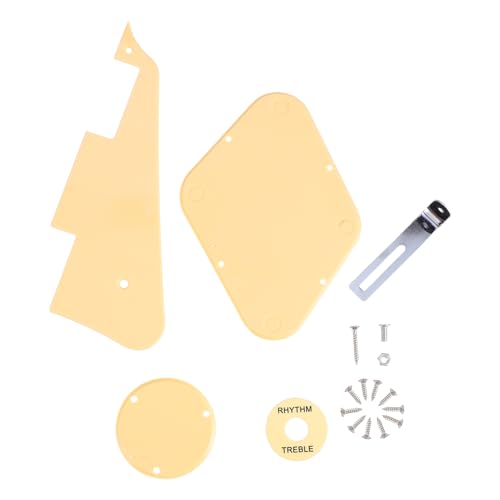 LALADEFIEE 1 セット ガード スイッチ アイリッシュティンホイッスル ギターのピックガード ギター交換用アクセサリー ピックスクラッチプレート キックスタンド メタル+pvc