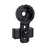 Universal Binocular Phone Adapter, 360°Rotatable Telescope Microscope Phone Mount with Clip Lock Practical Spotting Scope Digiscope Adapter Accessories for iPhone Samsung Most Smartphones